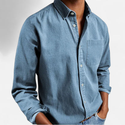 Herren Langarm Hemd mit Kragen | Minimalistischer Freizeitstil