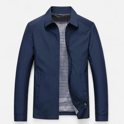 Herren Langarm Jacke mit Kragen | Seitentaschen