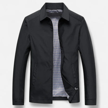 Herren Langarm Jacke mit Kragen | Seitentaschen