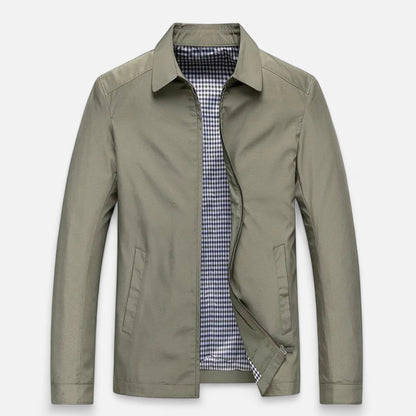 Herren Langarm Jacke mit Kragen | Seitentaschen