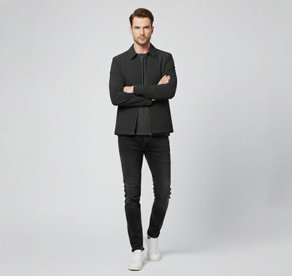 Herren Langarm Jacke mit Reißverschluss | Alltagsstil