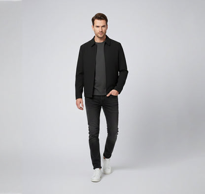 Herren Langarm Jacke mit Reißverschluss | Alltagsstil