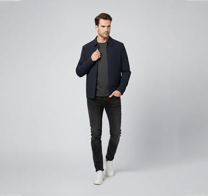 Herren Langarm Jacke mit Reißverschluss | Alltagsstil