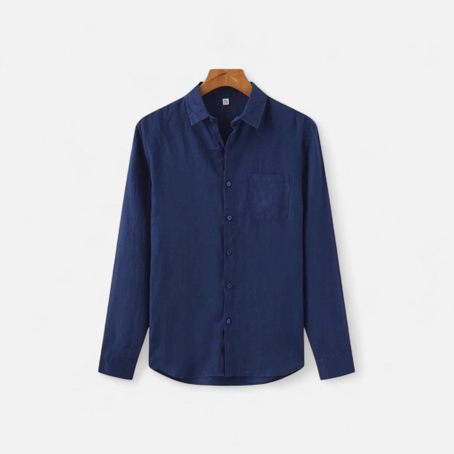 Herren Langarm Leinenhemd mit Kragen | Sommerstil