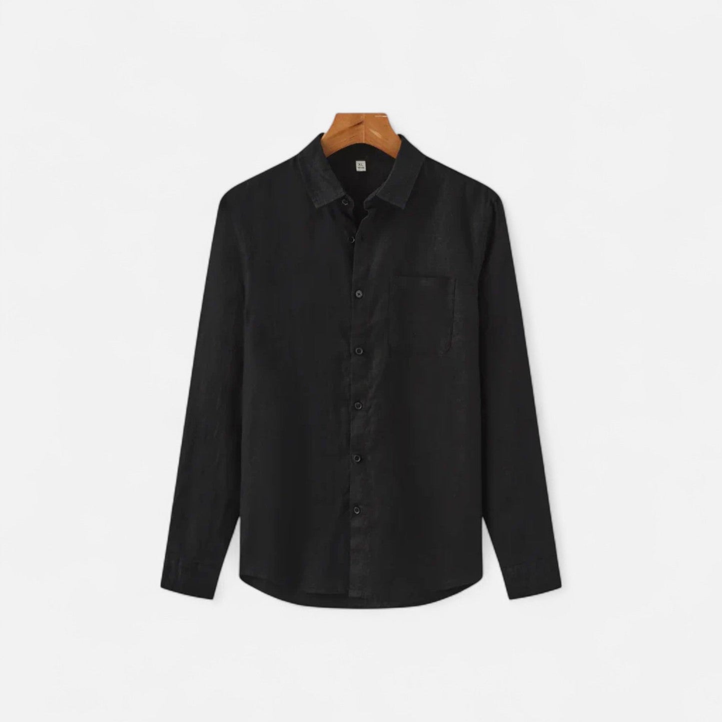 Herren Langarm Leinenhemd mit Kragen | Sommerstil