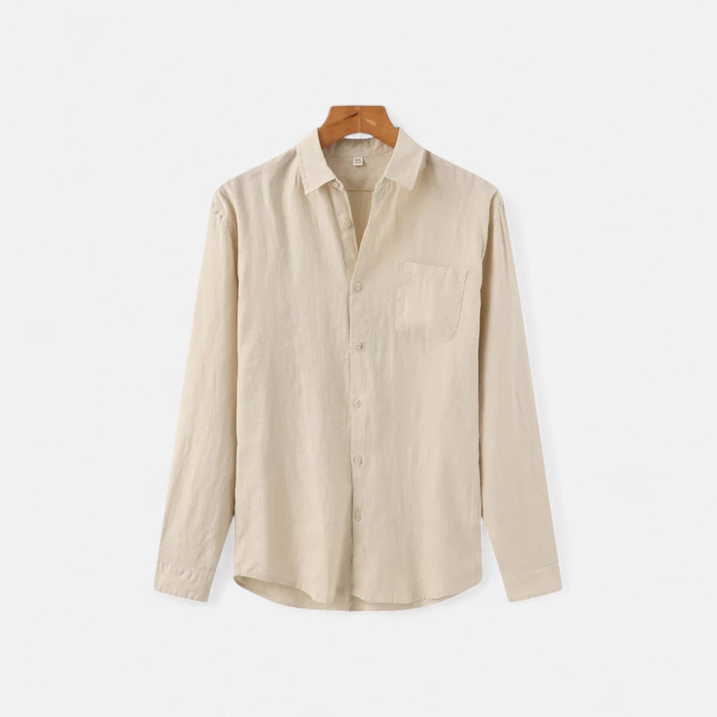 Herren Langarm Leinenhemd mit Kragen | Sommerstil