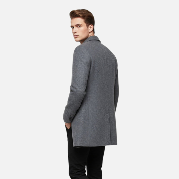 Herren Langarm Mantel mit Reverskragen | Formal