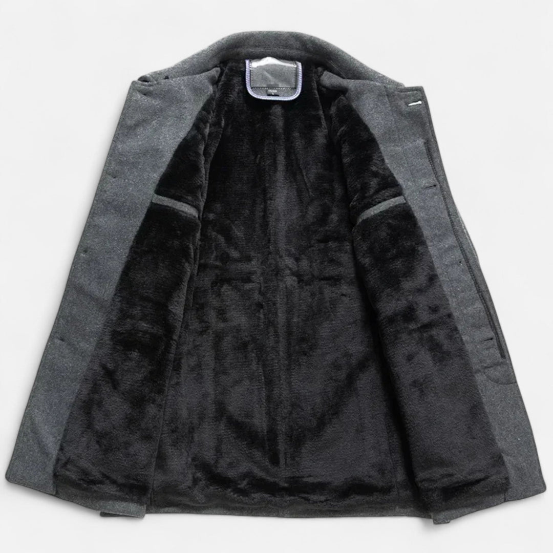 Herren Langarm Mantel mit Reverskragen | Formal