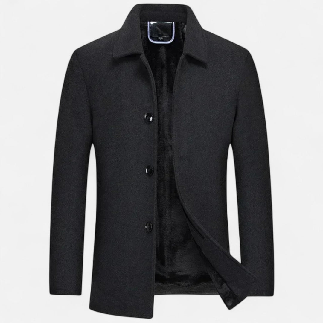 Herren Langarm Mantel mit Reverskragen | Formal