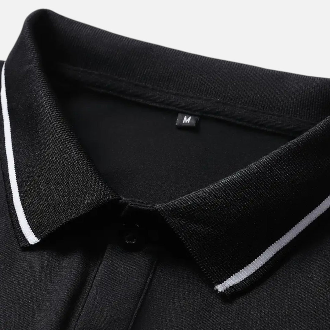 Herren Langarm Polo-Oberteil mit Kragen | Modern