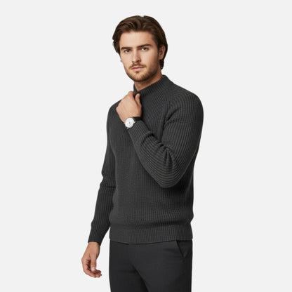 Herren Langarm Rundhals Strickpullover | Warm