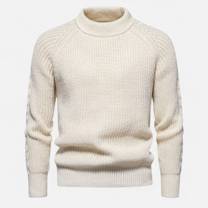 Herren Langarm Rundhals Strickpullover | Warm