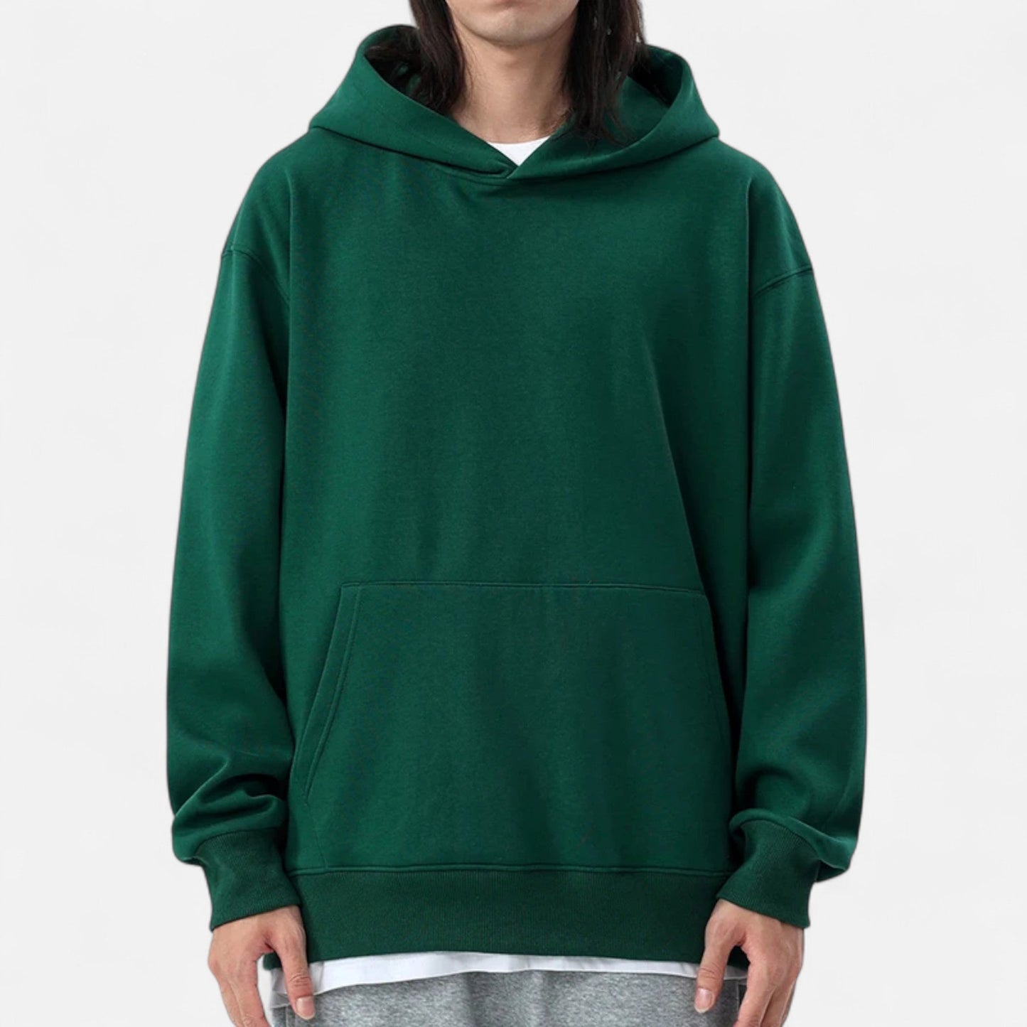 Herren Oversized Pullover Hoodie | Kängurutasche