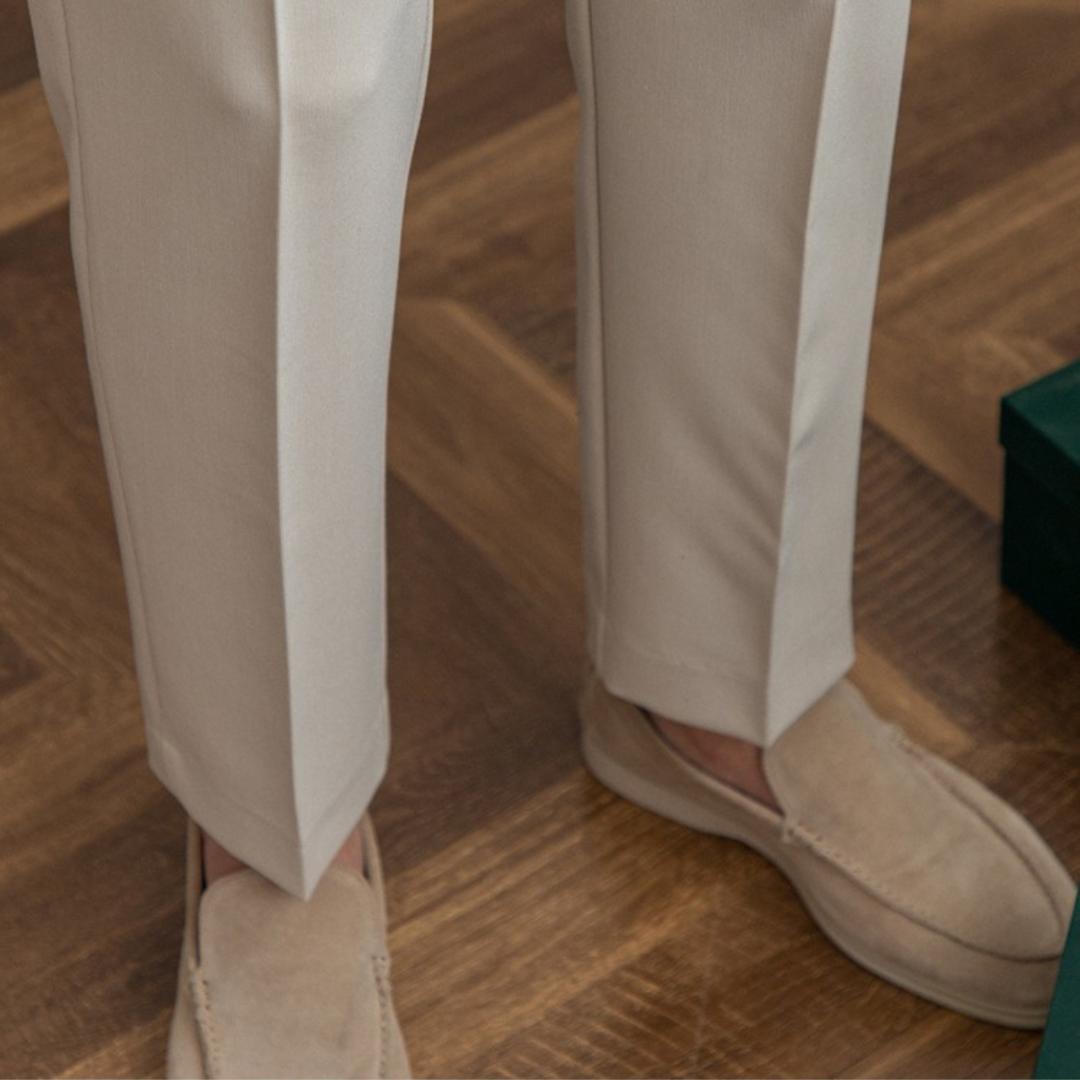 Herren Straight Fit Bundfaltenhose | Maßgeschneiderte Formelle Hose