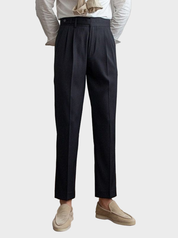 Herren Straight Fit Bundfaltenhose | Maßgeschneiderte Formelle Hose