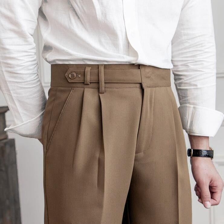 Herren Straight Fit Bundfaltenhose | Maßgeschneiderte Formelle Hose