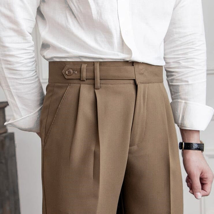 Herren Straight Fit Bundfaltenhose | Maßgeschneiderte Formelle Hose