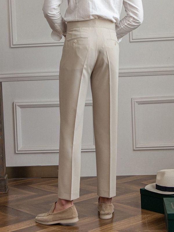 Herren Straight Fit Bundfaltenhose | Maßgeschneiderte Formelle Hose
