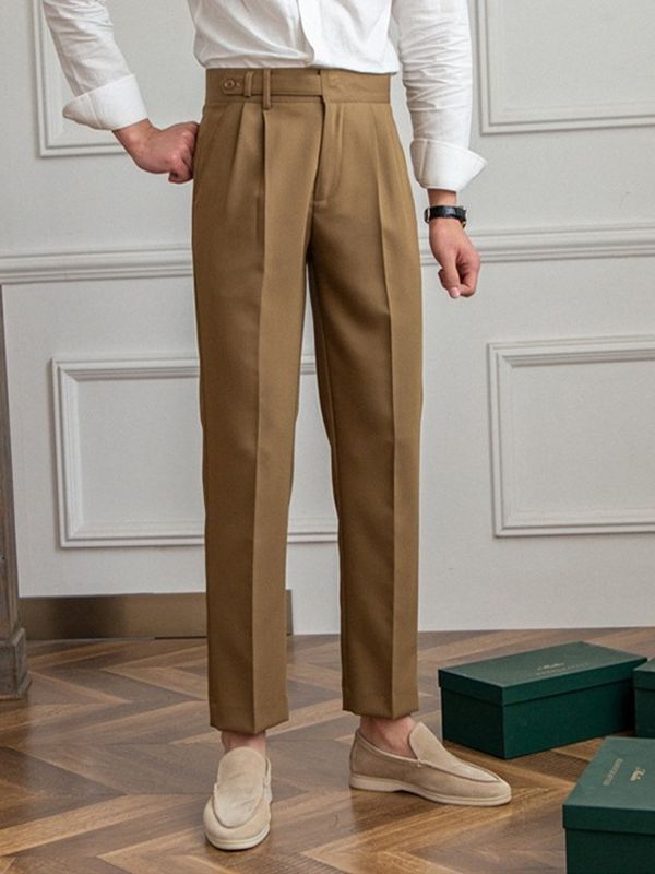 Herren Straight Fit Bundfaltenhose | Maßgeschneiderte Formelle Hose