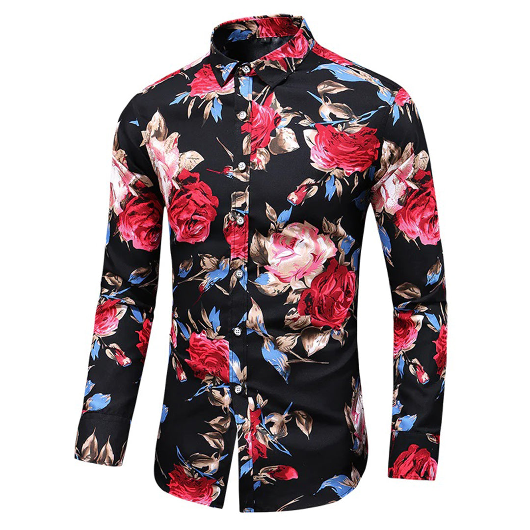 Men's Shirt with Floral Pattern – Modern & Stylish