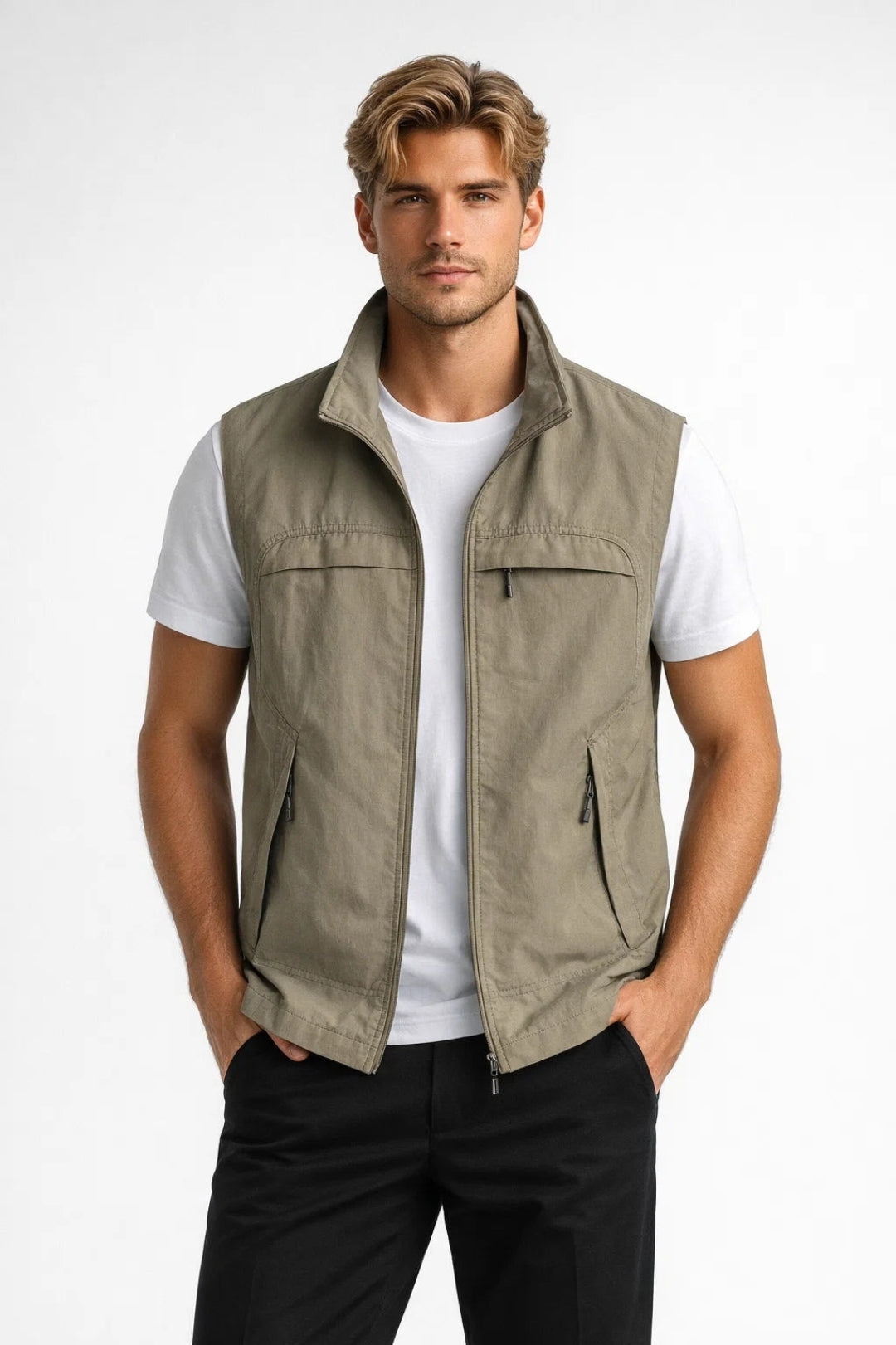 Men's Vest | Lightweight and breathable, with practical zip pockets for summer