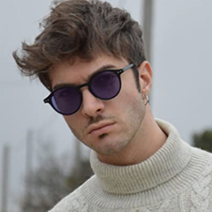 Klassische Runde Sonnenbrille | Moderner Retro-Look und Angenehme Passform | Vielseitiges Modeaccessoire