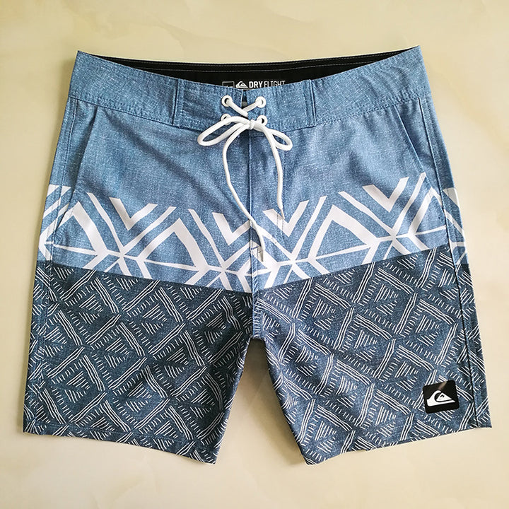 Men's Boardshorts | Drawstring Waist and Geometric Pattern | Perfect for Beach and Summer