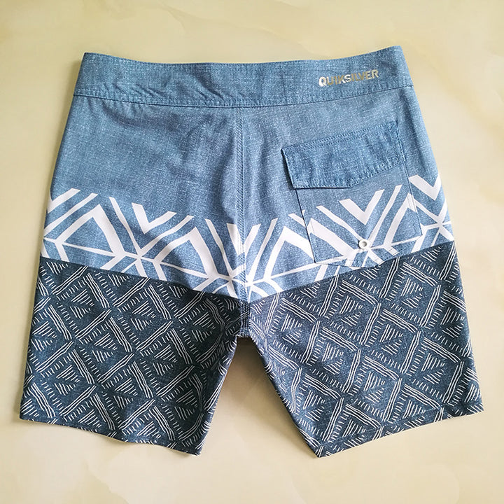 Men's Boardshorts | Drawstring Waist and Geometric Pattern | Perfect for Beach and Summer