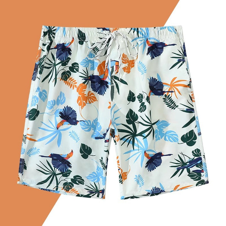 Men's Swim Shorts | Tropical Floral Pattern and Loose Fit | Perfect for Beach and Vacation