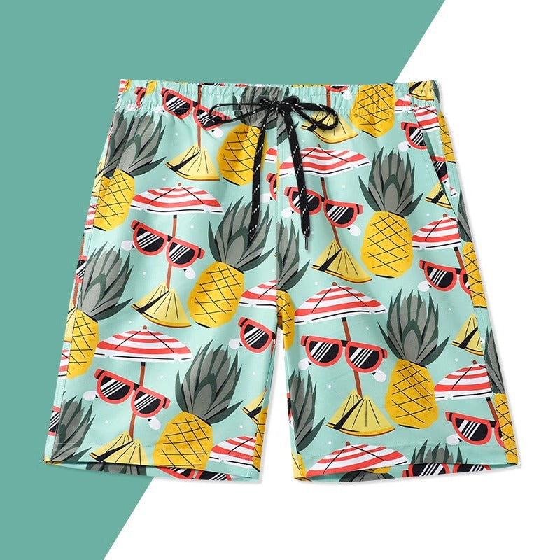 Men's Swim Shorts | Tropical Floral Pattern and Loose Fit | Perfect for Beach and Vacation
