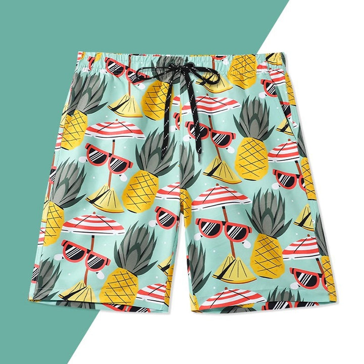 Men's Swim Shorts | Tropical Floral Pattern and Loose Fit | Perfect for Beach and Vacation