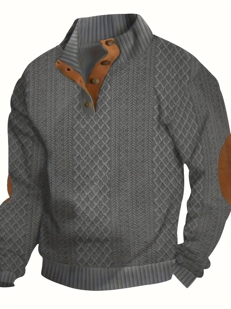 Retro Knit Sweater for Men – Timeless & Stylish