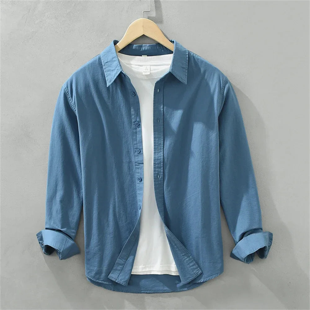 Herren Langarmhemd | Klassisches Button-Up Hemd | Zeitloser Stil für Jeden Tag