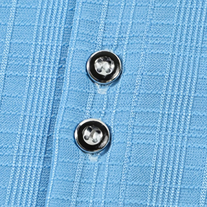 Men's Polo Shirt with Textured Pattern | Short Sleeves and Button Placket | Stylish Casual Look