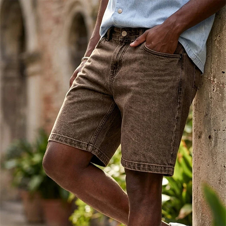 Herren Jeansshorts mit geradem Bein | Reguläre Passform