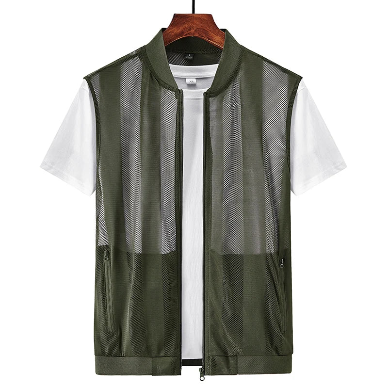 Herren Freizeitweste | Luftiges Design und Bequeme Passform | Perfekt für Reisen und Freizeit