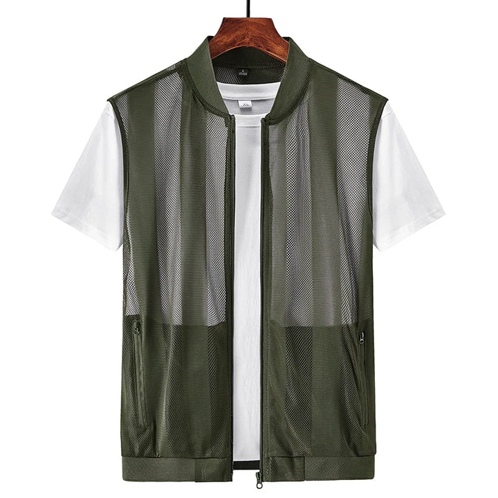 Herren Freizeitweste | Luftiges Design und Bequeme Passform | Perfekt für Reisen und Freizeit