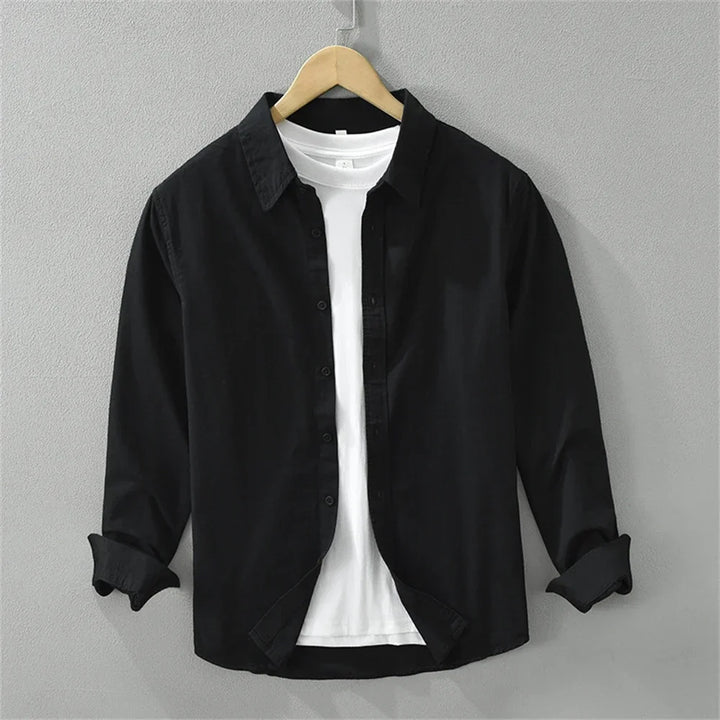 Herren Langarmhemd | Klassisches Button-Up Hemd | Zeitloser Stil für Jeden Tag