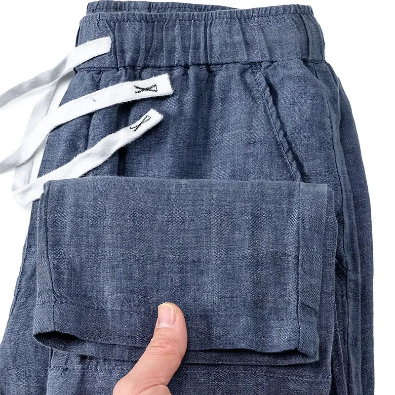 Herren Reisehose mit Kordelzug | Gerade Beine und Praktische Taschen | Komfort für Jeden Tag