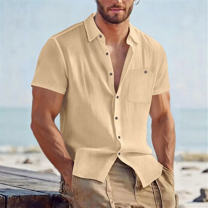 Herren Kurzarmhemd | Klassischer Kragen und Brusttasche | Lässiger Sommerstil