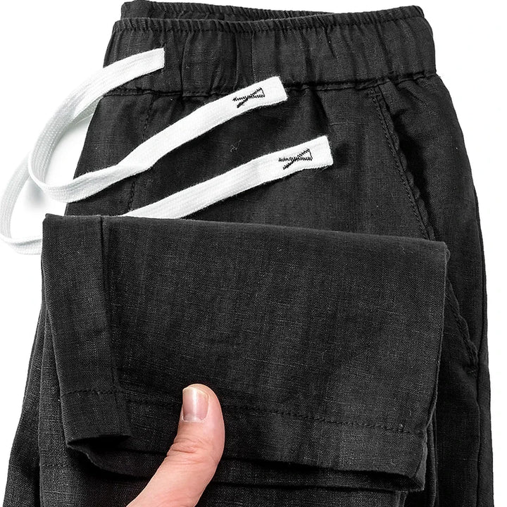 Herren Reisehose mit Kordelzug | Gerade Beine und Praktische Taschen | Komfort für Jeden Tag