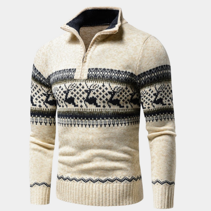 Scandinavian Zip Sweater – Warm & Stylish