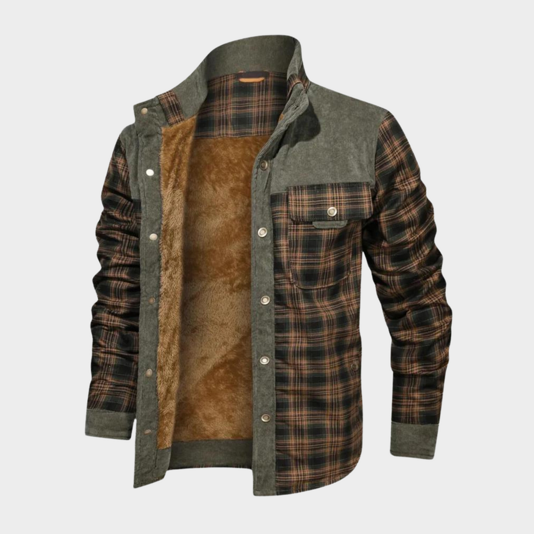Fashionable Check Jacket for Men – Warm & Stylish