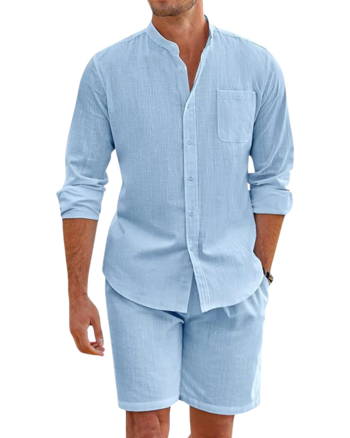 Herren Zweiteiler | Hemd und Shorts im Relaxed Fit | Eleganter Sommer-Look
