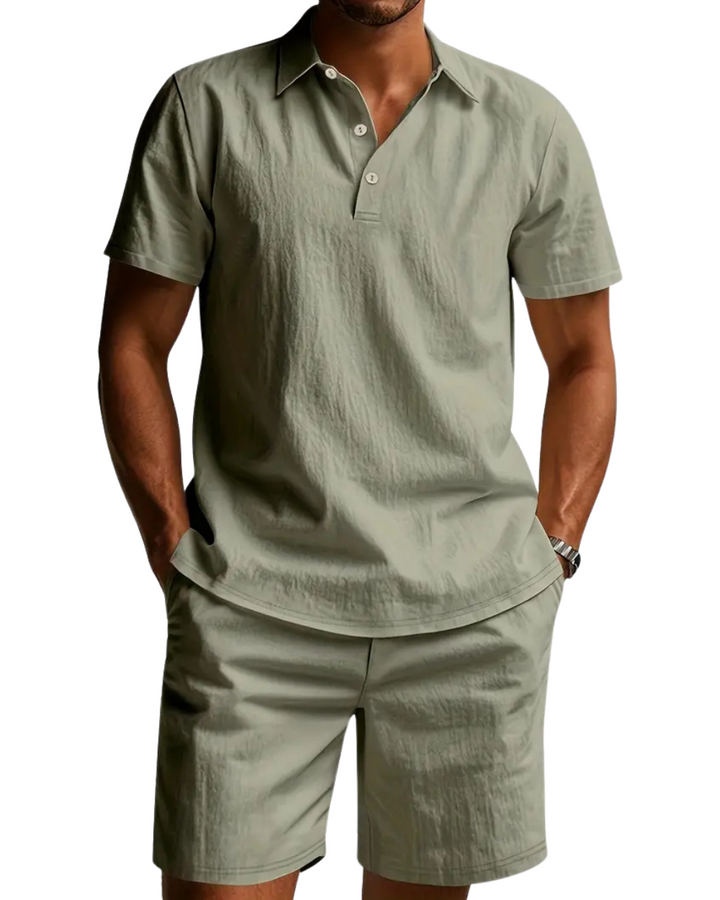 Herren Zweiteiler | Locker Geschnittenes Hemd und Shorts | Stilvoller Sommer-Look