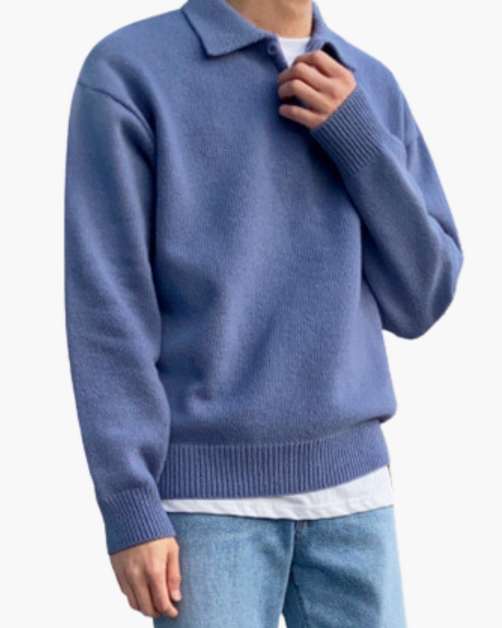 Alpine Wool Polo Sweater – Elegance & Luxury Combined
