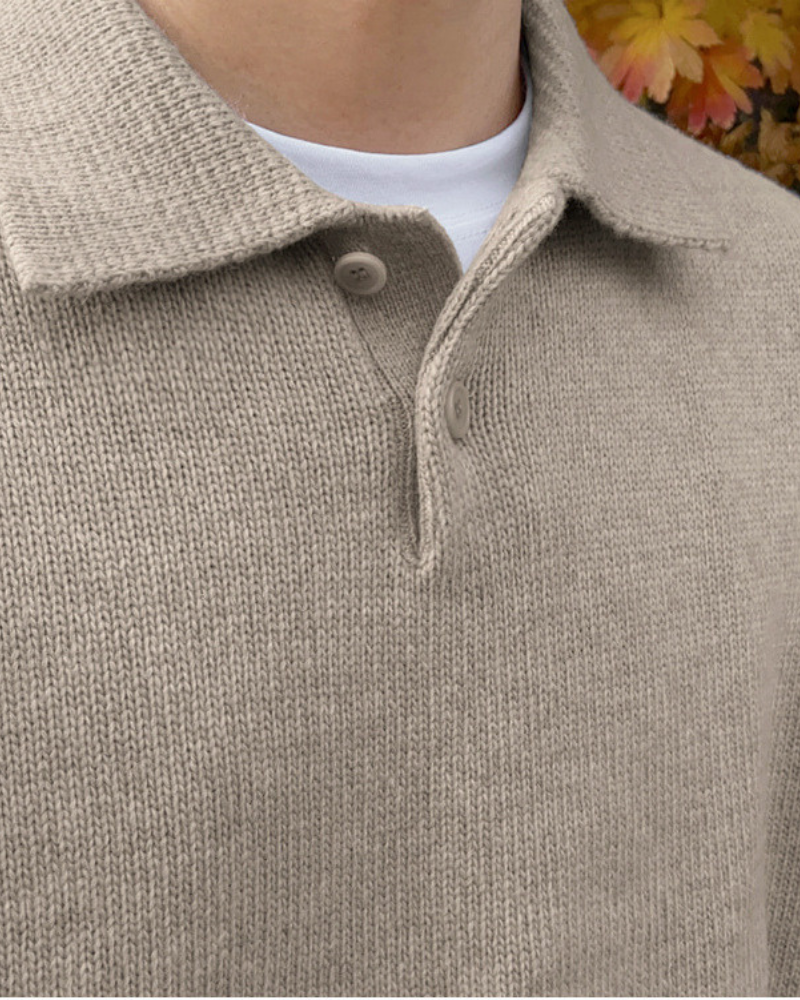 Alpine Wool Polo Sweater – Elegance & Luxury Combined