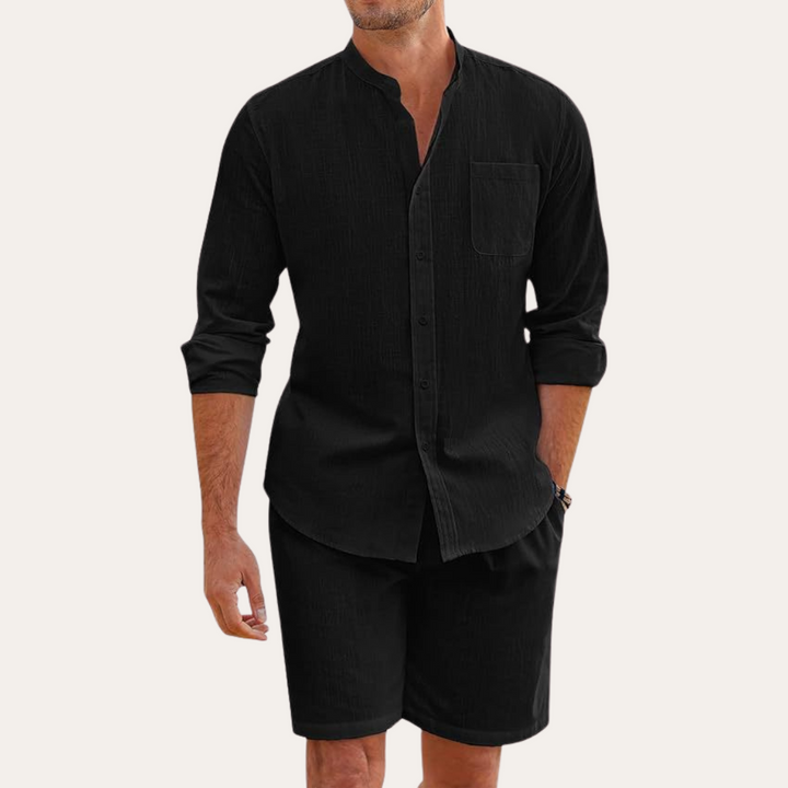 Herren Zweiteiler | Hemd und Shorts im Relaxed Fit | Eleganter Sommer-Look