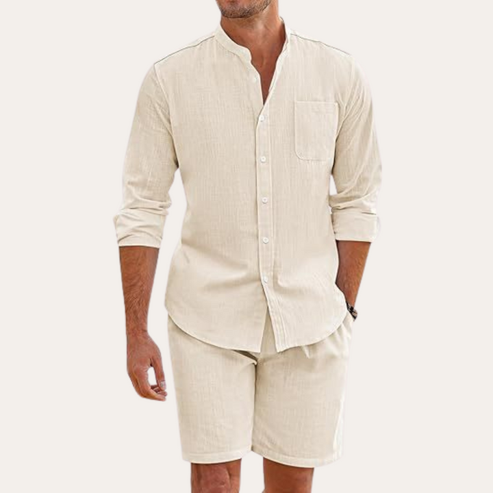 Herren Zweiteiler | Hemd und Shorts im Relaxed Fit | Eleganter Sommer-Look