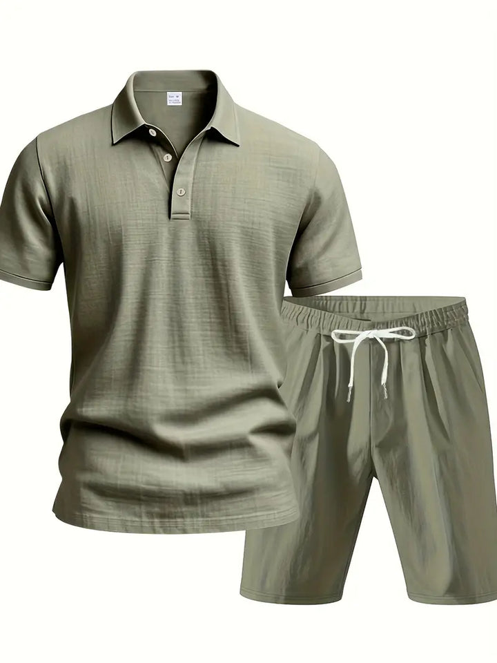 Herren Zweiteiler | Locker Geschnittenes Hemd und Shorts | Stilvoller Sommer-Look